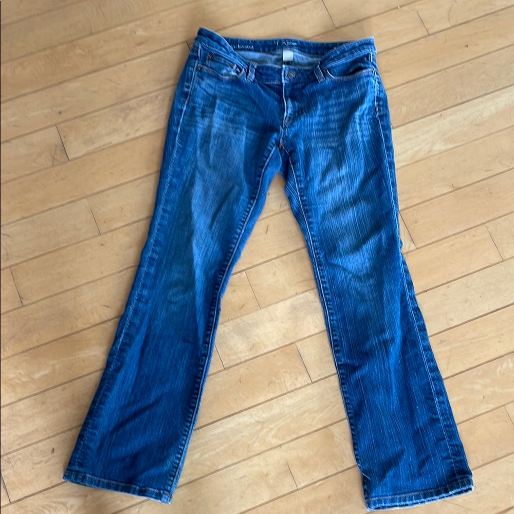 LOFT Blue Flare Wide Leg Denim